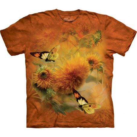 Sunflowers and Butterflies T-Shirt The Mountain