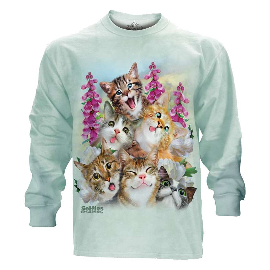 Kittens Selfie Long Sleeve Tee