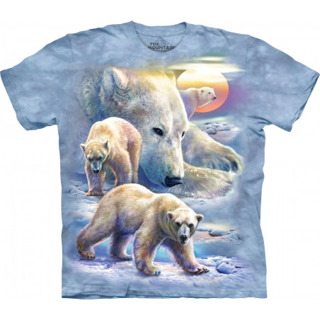 Sunrise Polar Bear Collage T-Shirt Sunrise Polar Bear Collage T-Shirt The Mountain
