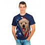 Patriotic Golden Pup T-Shirt The Mountain