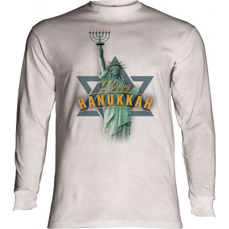 Lady Liberty Hanukkah Long Sleeve T-Shirt