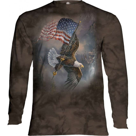 Flag Bearing Eagle Long Sleeve T-Shirt
