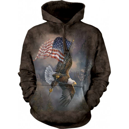 Flag Bearing Eagle Hoodie Flag Bearing Eagle Hoodie