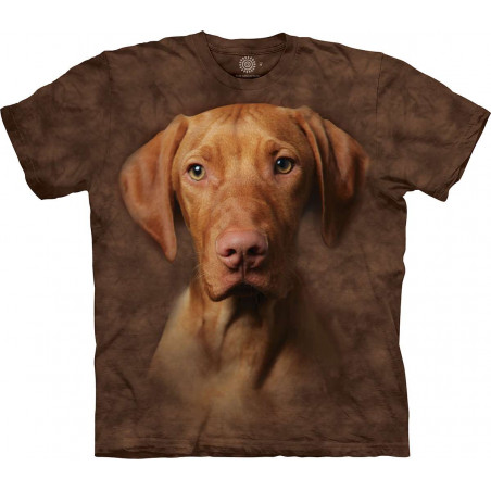 Vizsla Portrait T-Shirt Vizsla in Brown T-Shirt