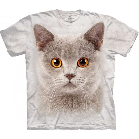 Little Grey Cat Face T-Shirt