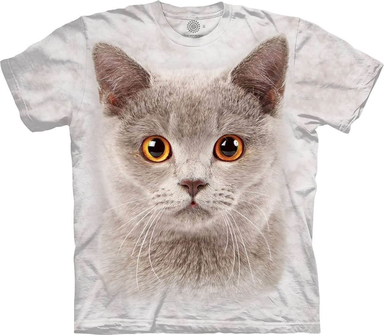 Little Grey Cat Face T-Shirt - clothingmonster.com