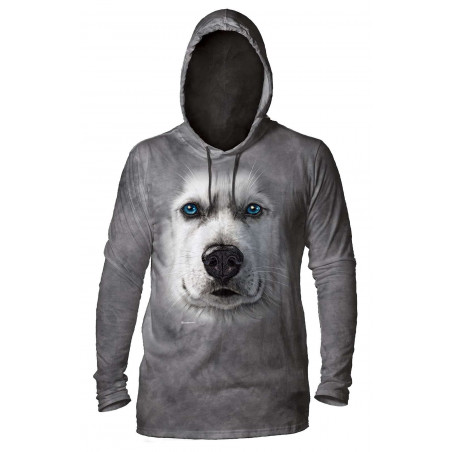 Siberian Husky Grey Hoodie Siberian Husky Grey Hoodie
