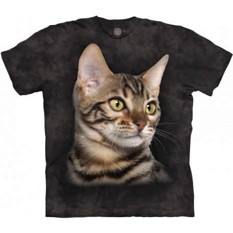 Striped Cat Portrait T-Shirt