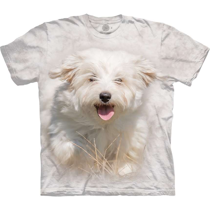White dog t shirt Clearance