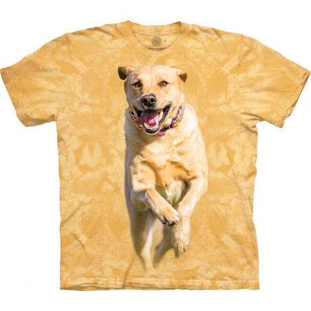 Labrador Running Yellow Dog T-Shirt Running Yellow Dog T-Shirt