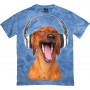 Dachshund Listen Music in Headphones T-Shirt