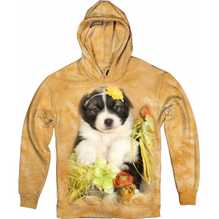 A Month Old Caucasian Shepherd Puppy Hoodie A Month Old Caucasian Shepherd Puppy Hoodie