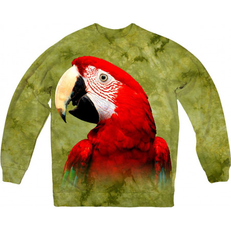 Close up Funny Portrait of Green Winged Macaw Ara Chloroptera Sweatshirt Close up Funny Portrait of Green Winged Macaw Ara Chloroptera Sweatshirt