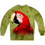 Close up Funny Portrait of Green Winged Macaw Ara Chloroptera Sweatshirt