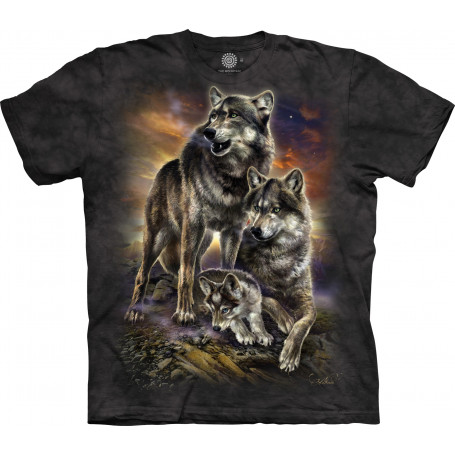 T-Shirt Wolf Family Sunrise