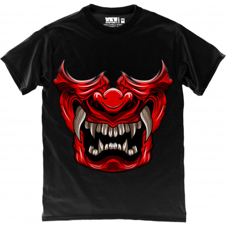 Samurai Mask in Black T-Shirt