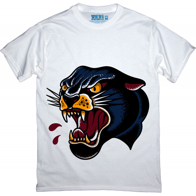 Crewneck T-shirt with Panther-Print main image 1