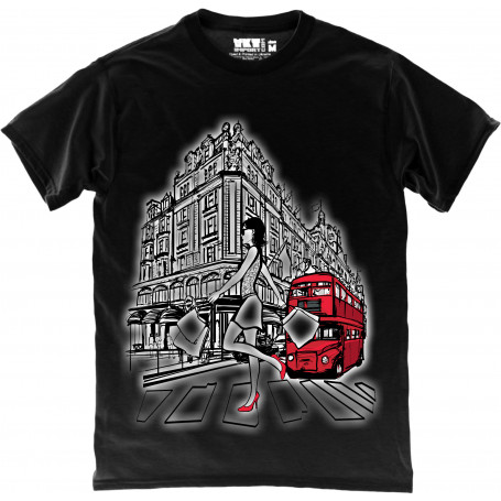 London in Black T-Shirt