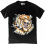 Angry Tiger in Black T-Shirt
