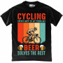 Cycling Beer in Black T-Shirt