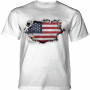 Tear Thru Flag in White T-Shirt