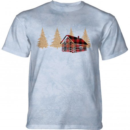 Flannel Cabin in Blue T-Shirt