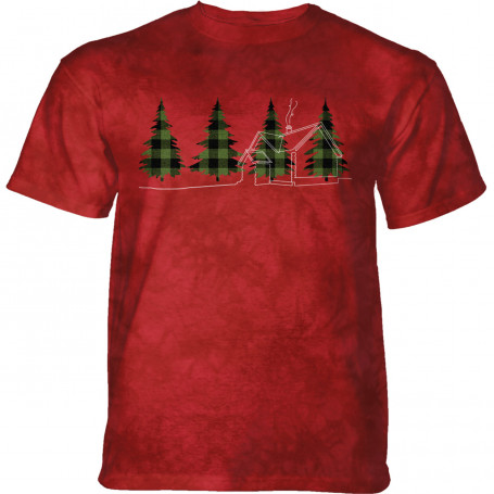 Flannel Cabin Outline T-Shirt