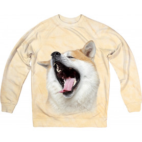 Akita Inu Dog Yawns Sweatshirt Akita Inu Dog Yawns Sweatshirt