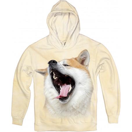 Akita Inu Dog Yawns Hoodie