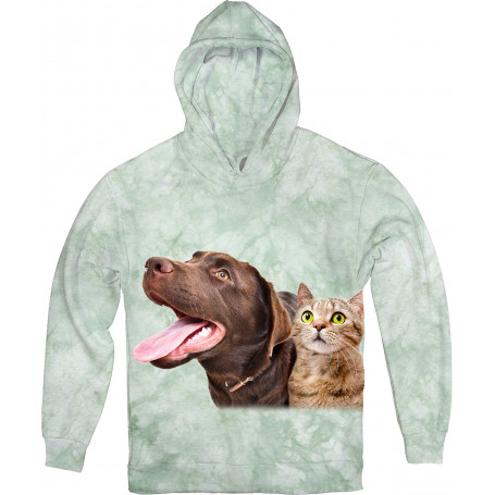 Funny Labrador and a Curious Cat Scottish Straight Hoodie