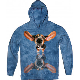 Basset Hound with his Ears Flying Upwards Hoodie Basset Hound with his Ears Flying Upwards Hoodie