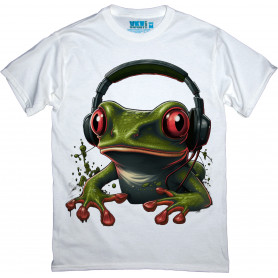 Frog In Headphones T-Shirt Frog In Headphones T-Shirt