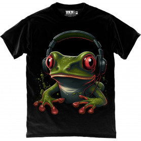Frog In Headphones T-Shirt Frog In Headphones T-Shirt