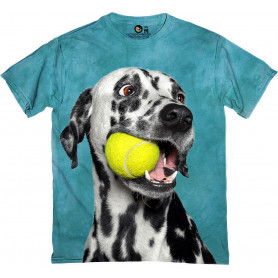 Playful Dalmatian in Blue T-Shirt Playful Dalmatian in Blue T-Shirt