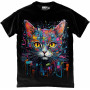 Cyber Cat Painting T-Shirt