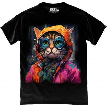Night City Cat T-Shirt