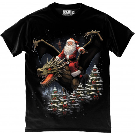 Santa Riding Dragon T-Shirt