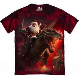 Santa Dragon Rider T-Shirt Santa Dragon Rider T-Shirt