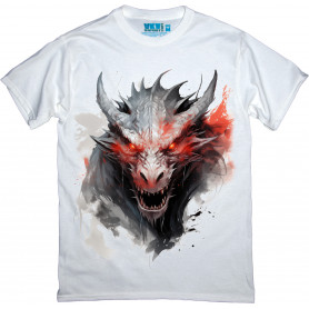 Dragon Head in White T-Shirt Dragon Head in White T-Shirt