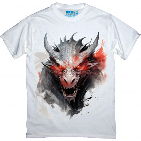Dragon Head in White T-Shirt