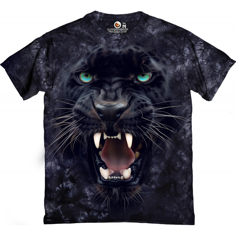 t-shirt loutre panthère noir
