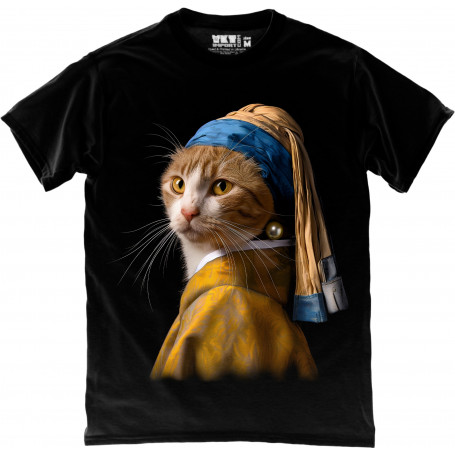 Johannes Vermeer - Cat with a Pearl Earring T-Shirt