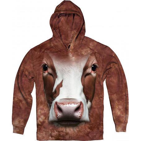 Brown Cow Face Hoodie