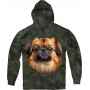 Pekingese Face Green Hoodie