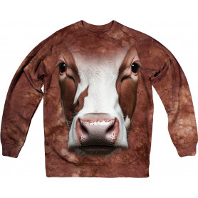 Brown Cow Face Sweatshirt Brown Cow Face Sweatshirt