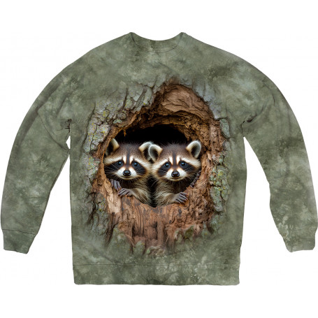 Curious Raccoon Twins – Nature Lovers Sweatshirt