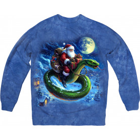 Holiday Rider Santa on a Snake Sweatshirt Holiday Rider Santa on a Snake Sweatshirt