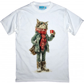Winter Hipster Cat T-Shirt Winter Hipster Cat T-Shirt
