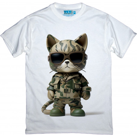 Camo Kitty Commander T-Shirt