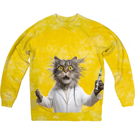 Dr. Meowstein – Licensed to Inject Sweatshirt